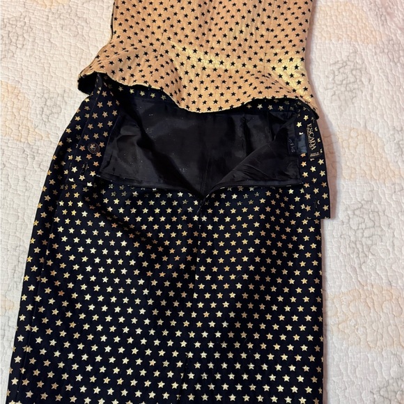 Escada Gold and Black Star Pattern Dress - Picture 5 of 17